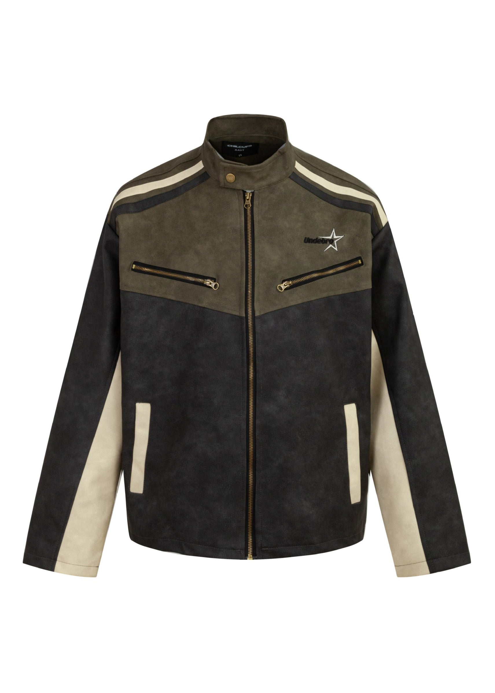 Veste de course vintage en PU