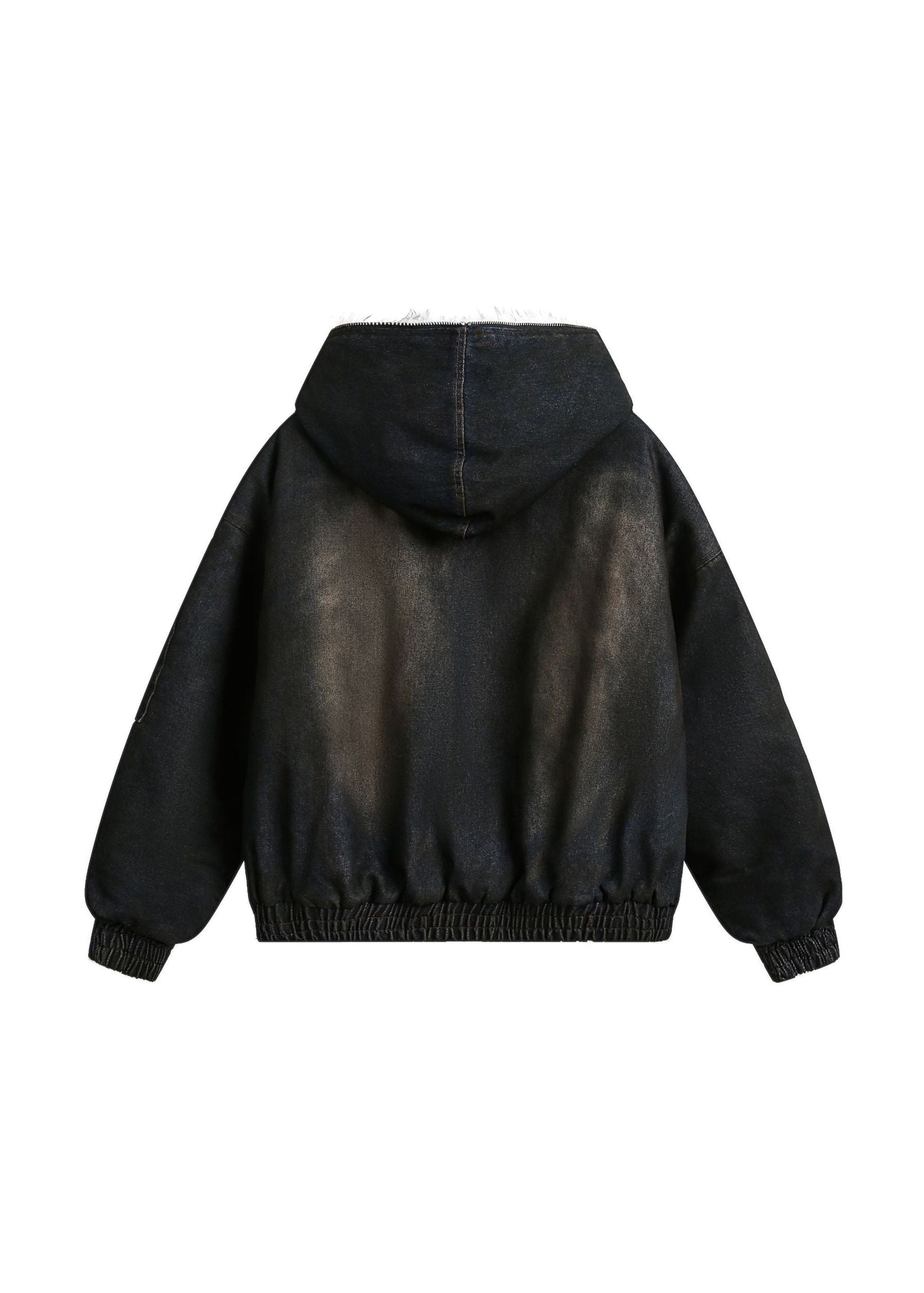 Veste matelassée en jean délavé