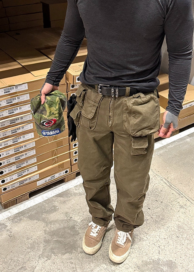 Vintage Multi-Pocket Washed Utility Pants
