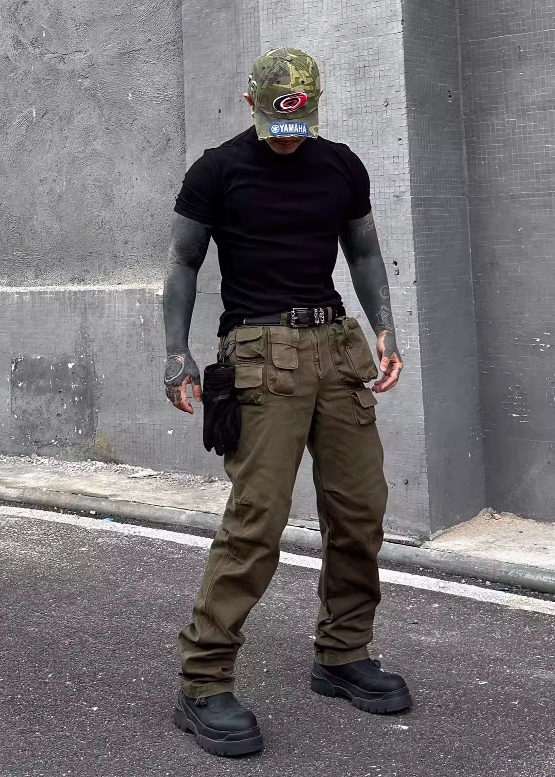 Vintage Multi-Pocket Washed Utility Pants