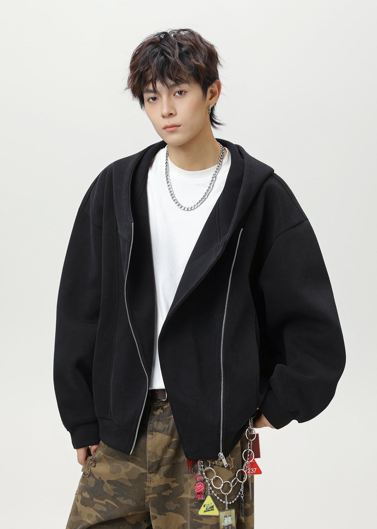 Asymmetric Zip Hoodie - Rick Circus