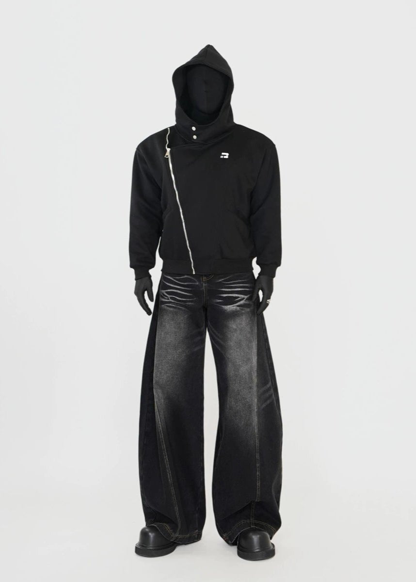 Asymmetric Zip Hoodie - Rick Circus