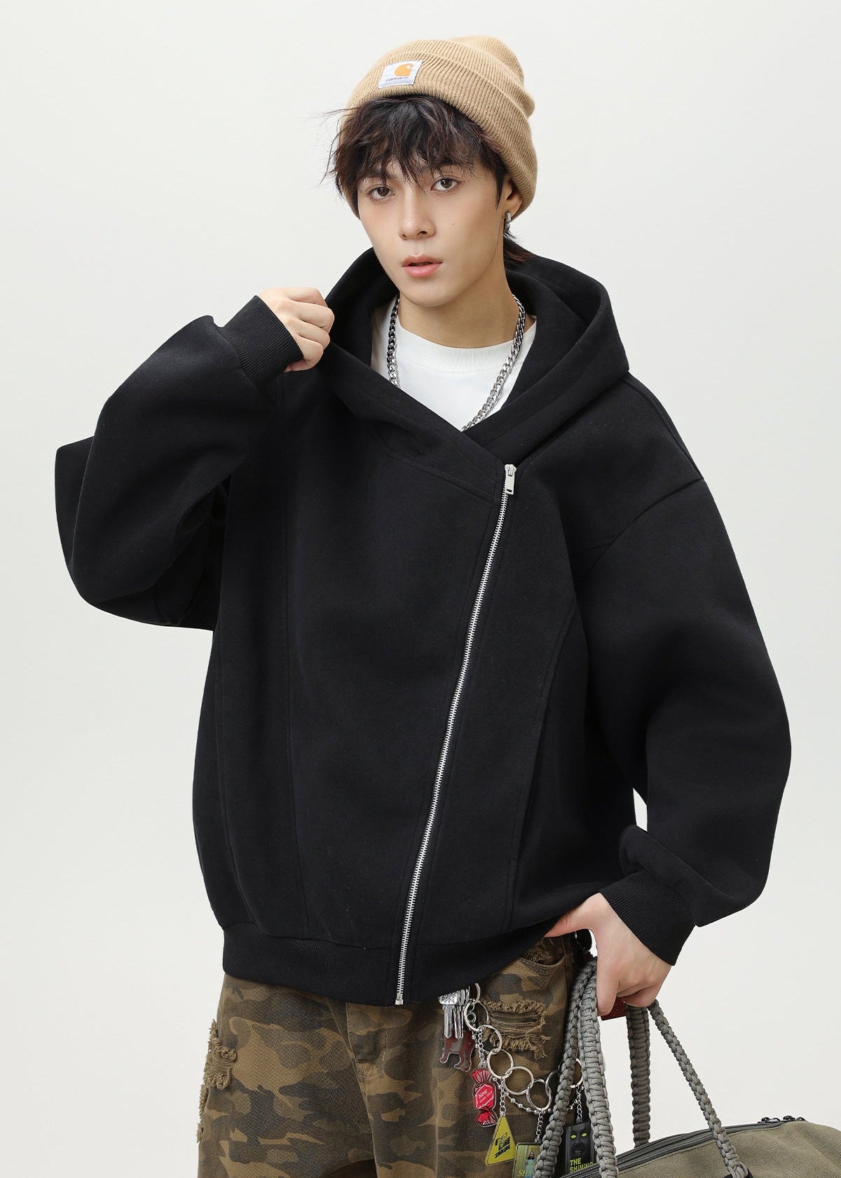 Asymmetric Zip Hoodie - Rick Circus