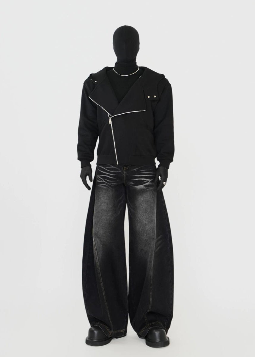 Asymmetric Zip Hoodie - Rick Circus