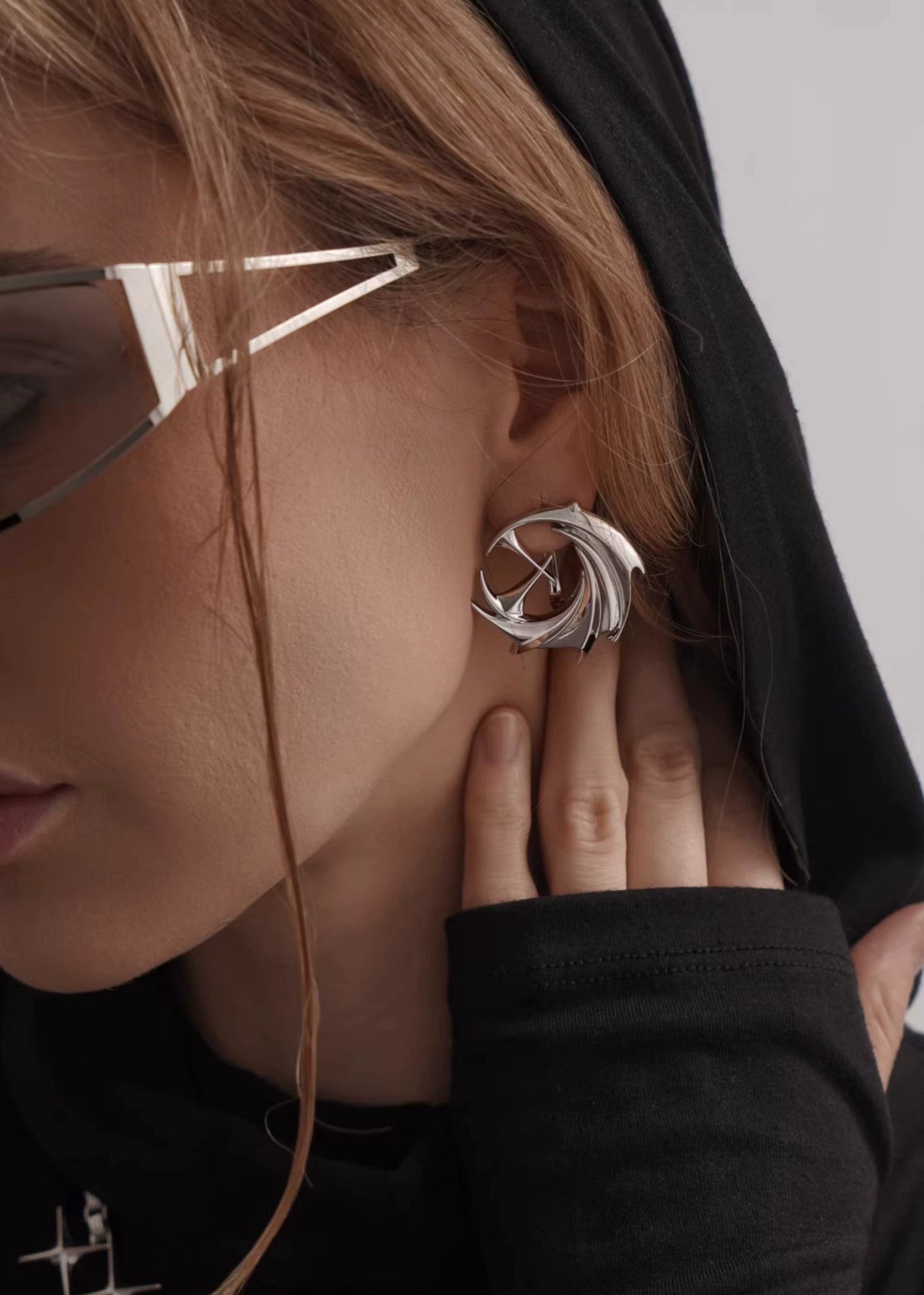 Avant - Garde Winged Swirl Earrings - Rick Circus