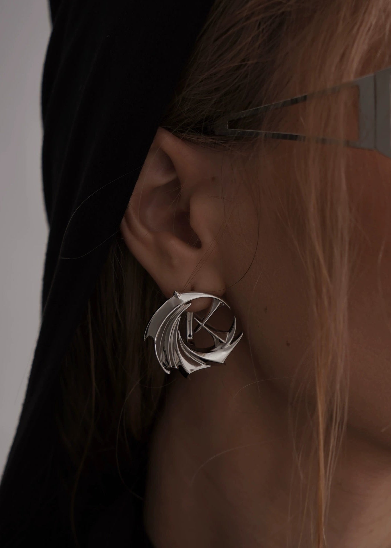 Avant - Garde Winged Swirl Earrings - Rick Circus