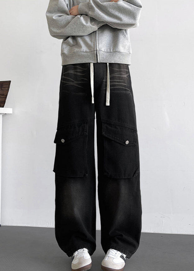 Baggy Denim Cargo Pants - Rick Circus