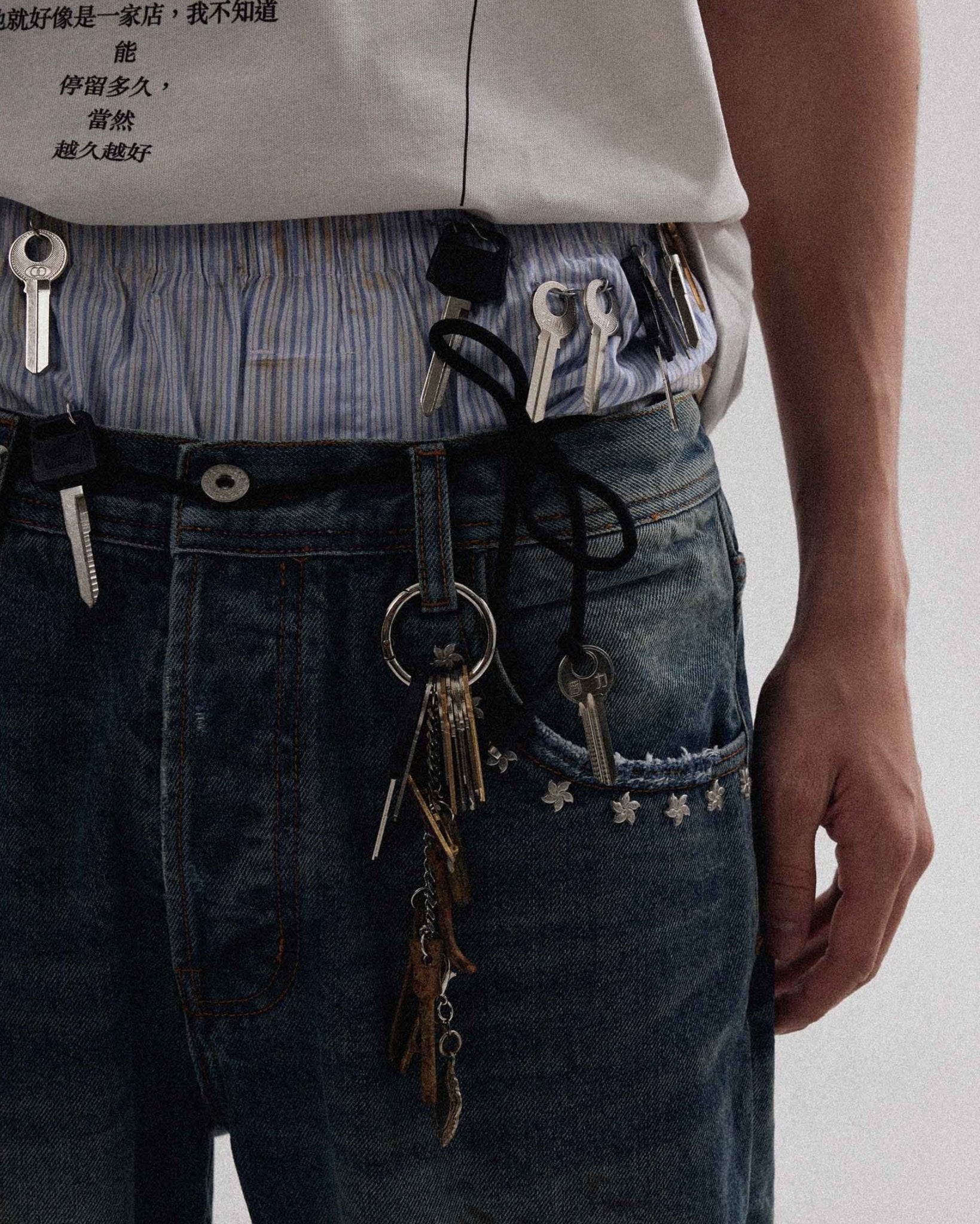 Bauhinia Studded Flare Jeans - Rick Circus