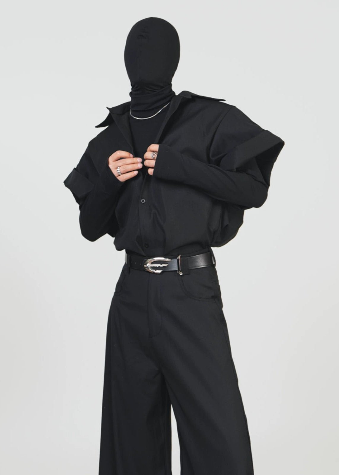 Black Oversized Short - Sleeve Shirt - Rick Circus