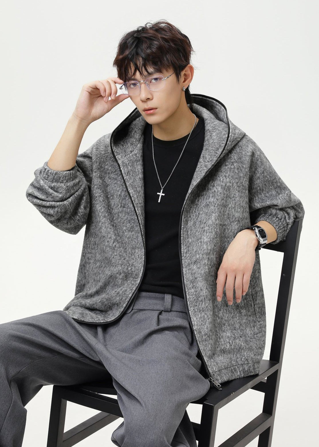 Boxy Hooded Zip Jacket - Rick Circus