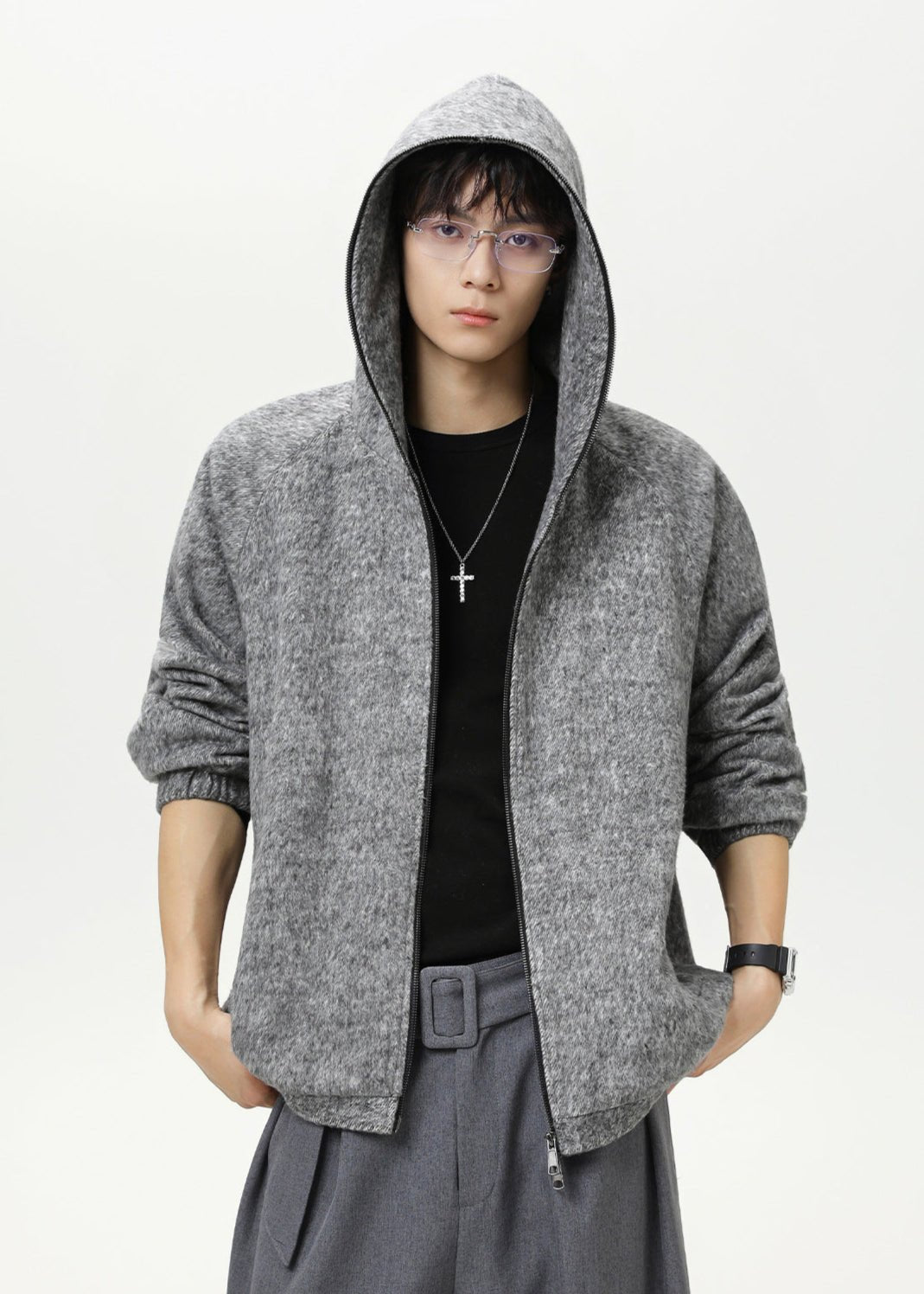 Boxy Hooded Zip Jacket - Rick Circus