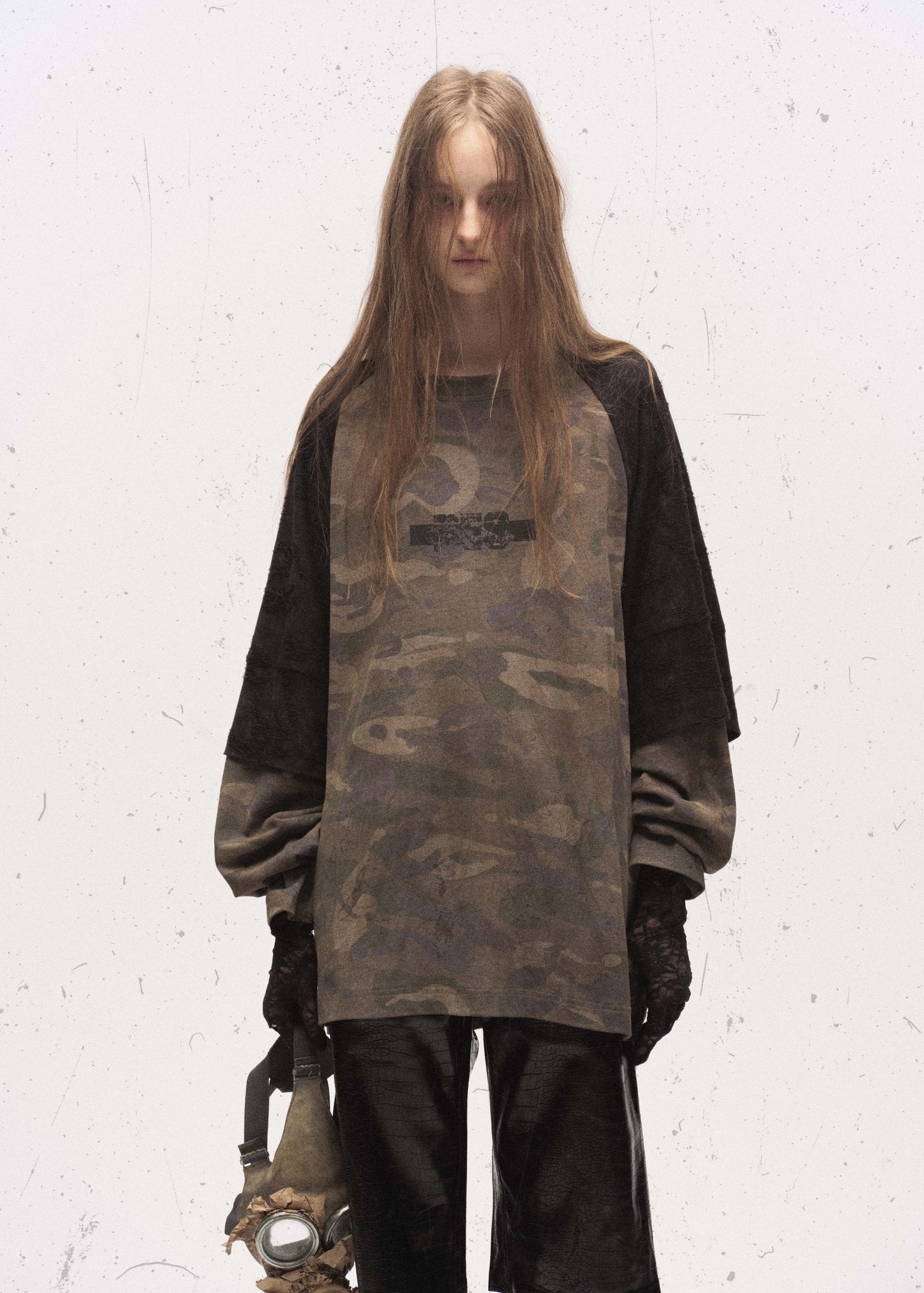 Camo Color - Block Spliced Long Sleeve T-Shirt - Rick Circus