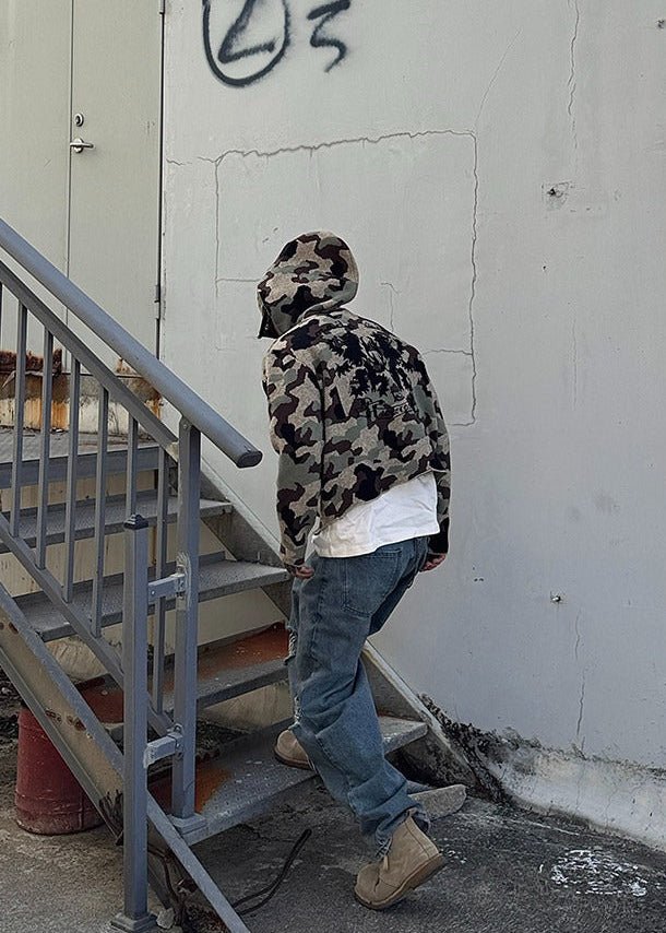 Camouflage Knit Zip Hoodie - Rick Circus