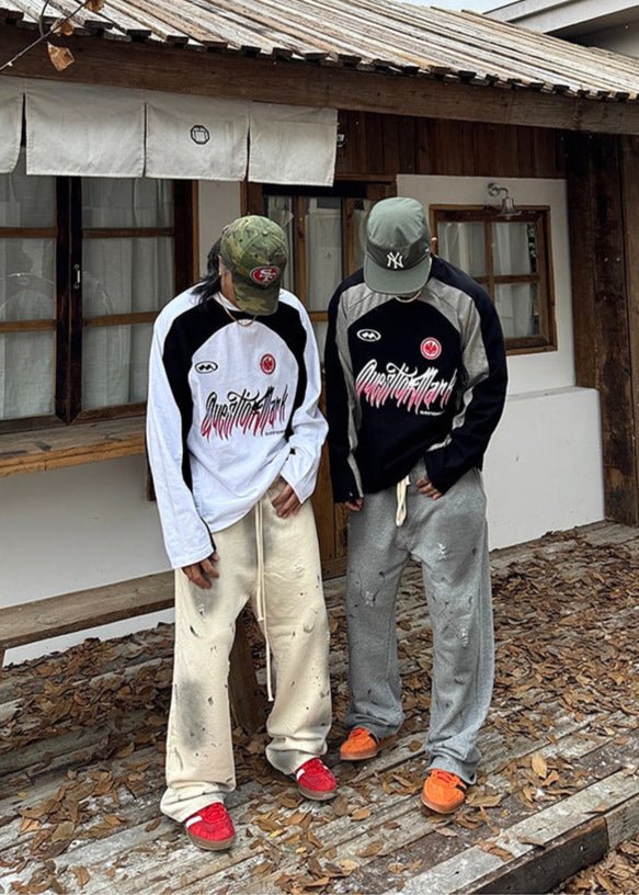 Colorblock Graphic Long Sleeve Tee - Rick Circus