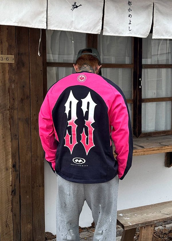 Colorblock Graphic Long Sleeve Tee - Rick Circus