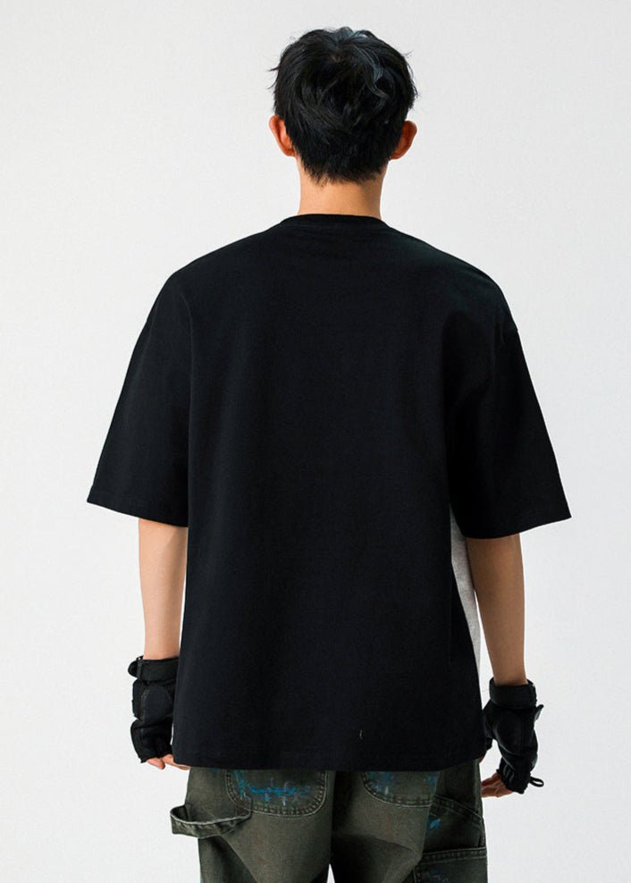 Contrast Panel Oversized Sports T-Shirt - Rick Circus
