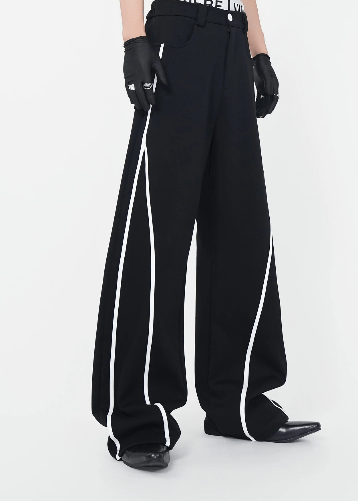 Contrast Wide - Leg Pants - Rick Circus