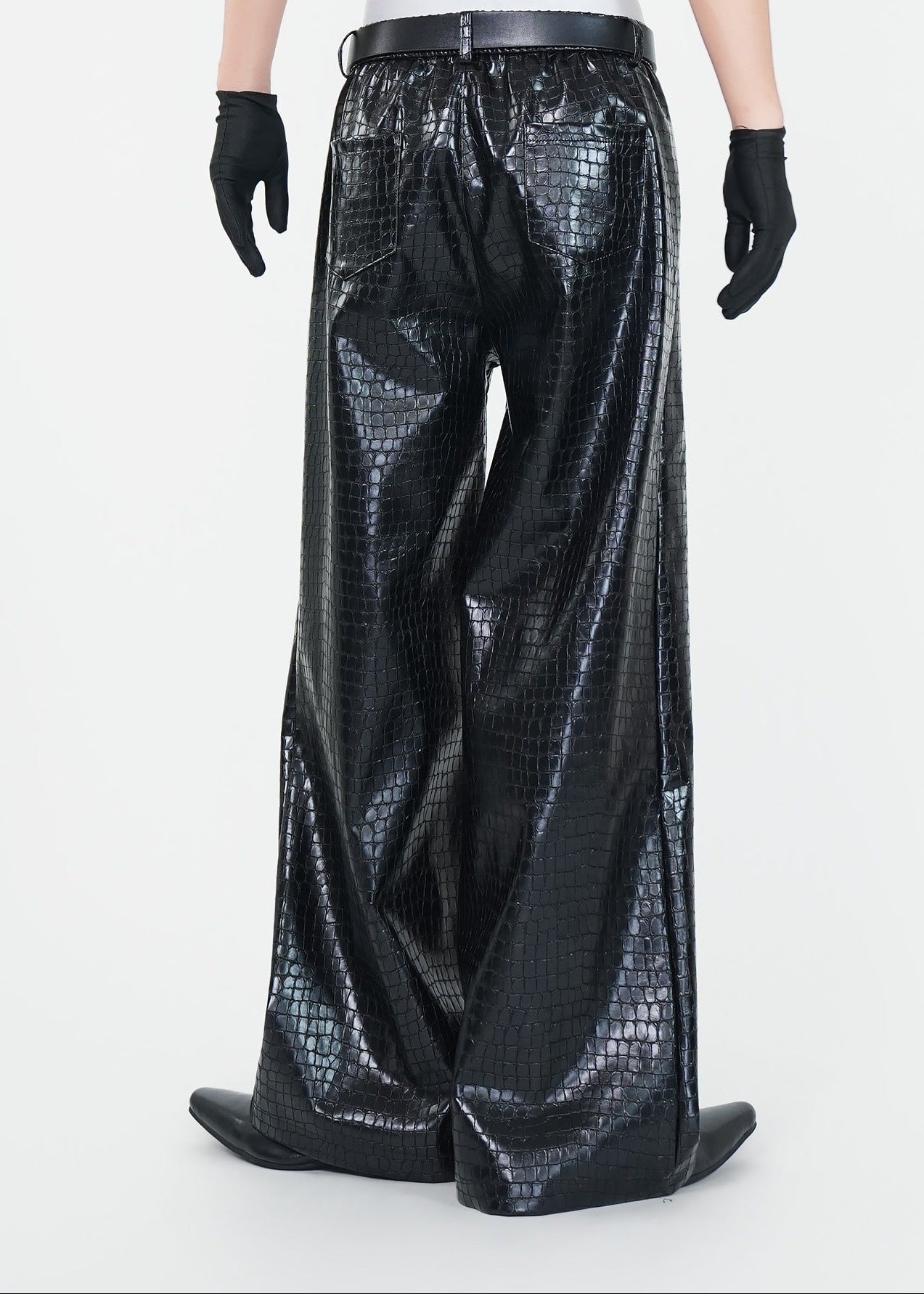 Croc - Embossed PU Leather Pants - Rick Circus