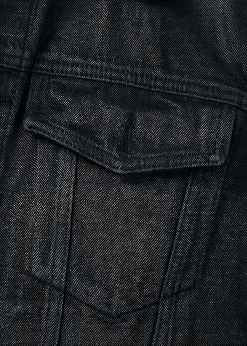 Cropped Coated Denim Jacket - Rick Circus