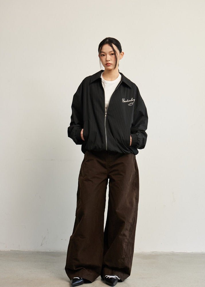Curved Cut Wide - Leg Balloon Pants - Rick Circus