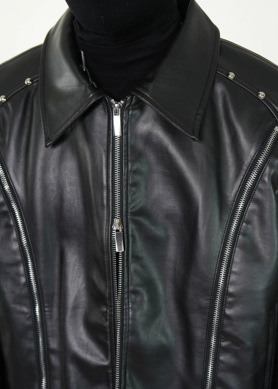 Cyberpunk PU Leather Biker Jacket - Rick Circus