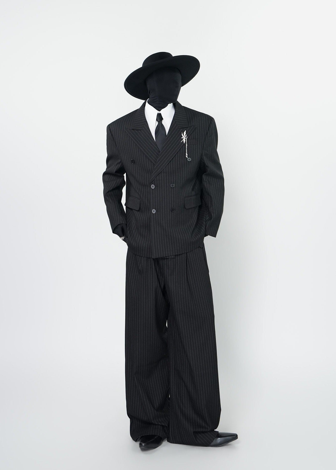 Designer Pinstripe Suit Jacket - Rick Circus
