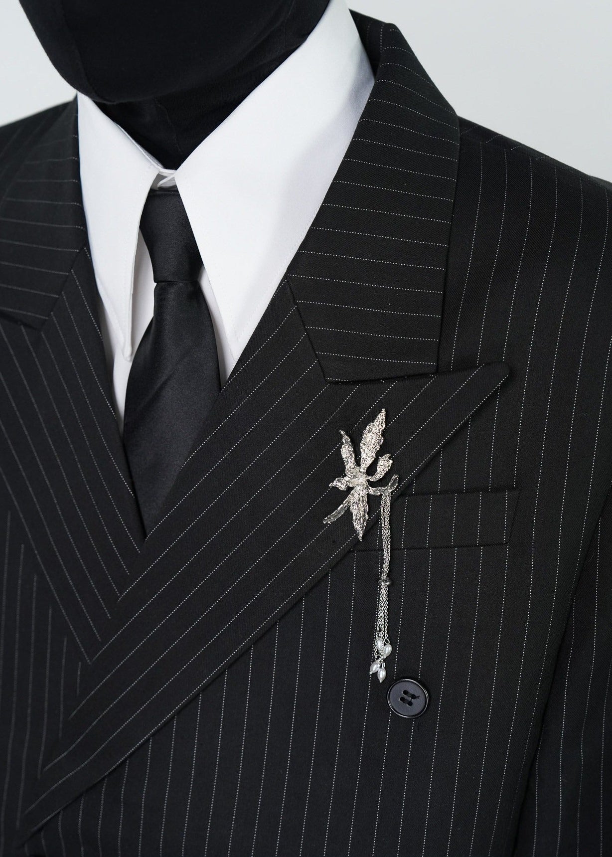 Designer Pinstripe Suit Jacket - Rick Circus