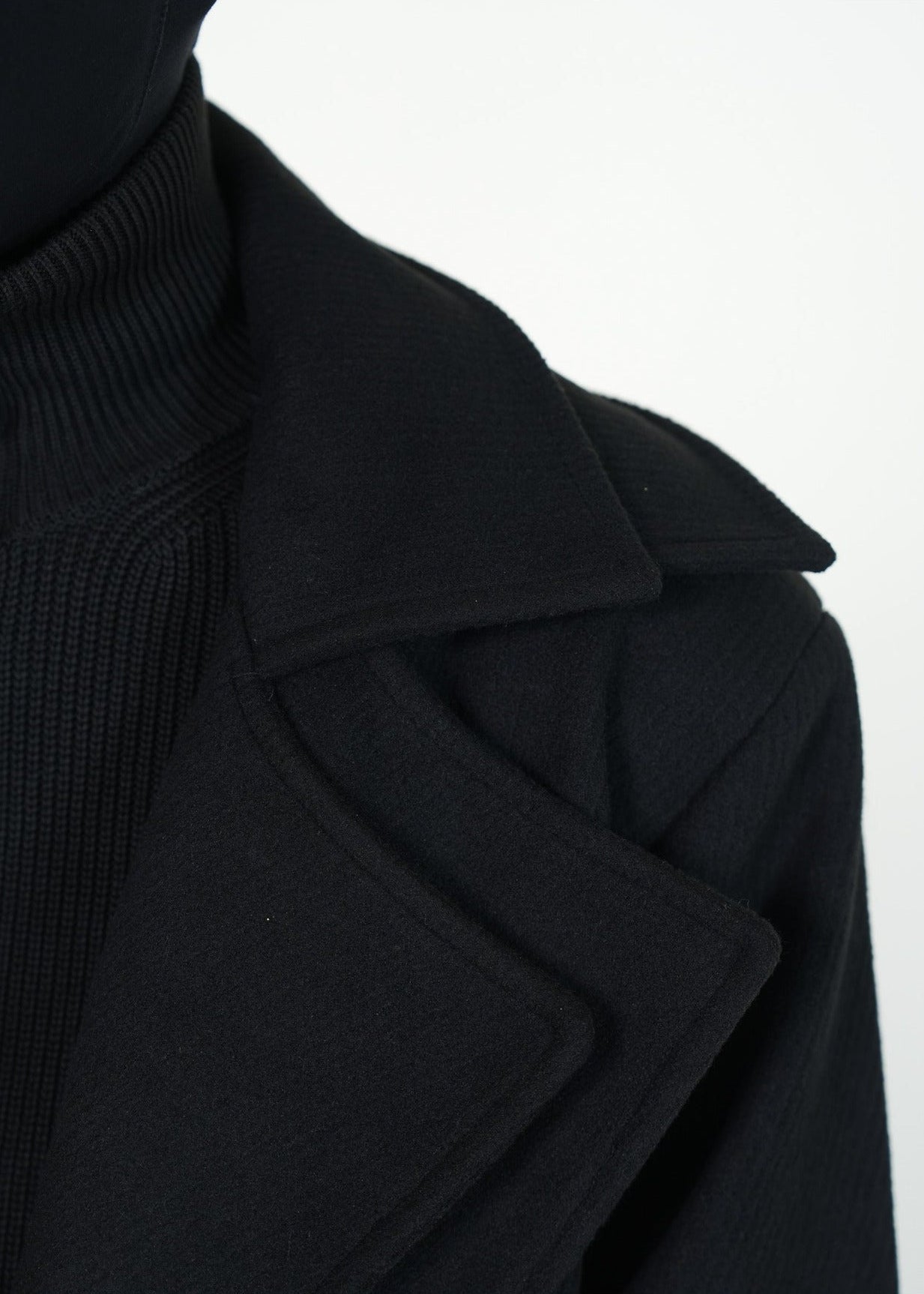 Detachable Double - Lapel Wool Coat - Rick Circus