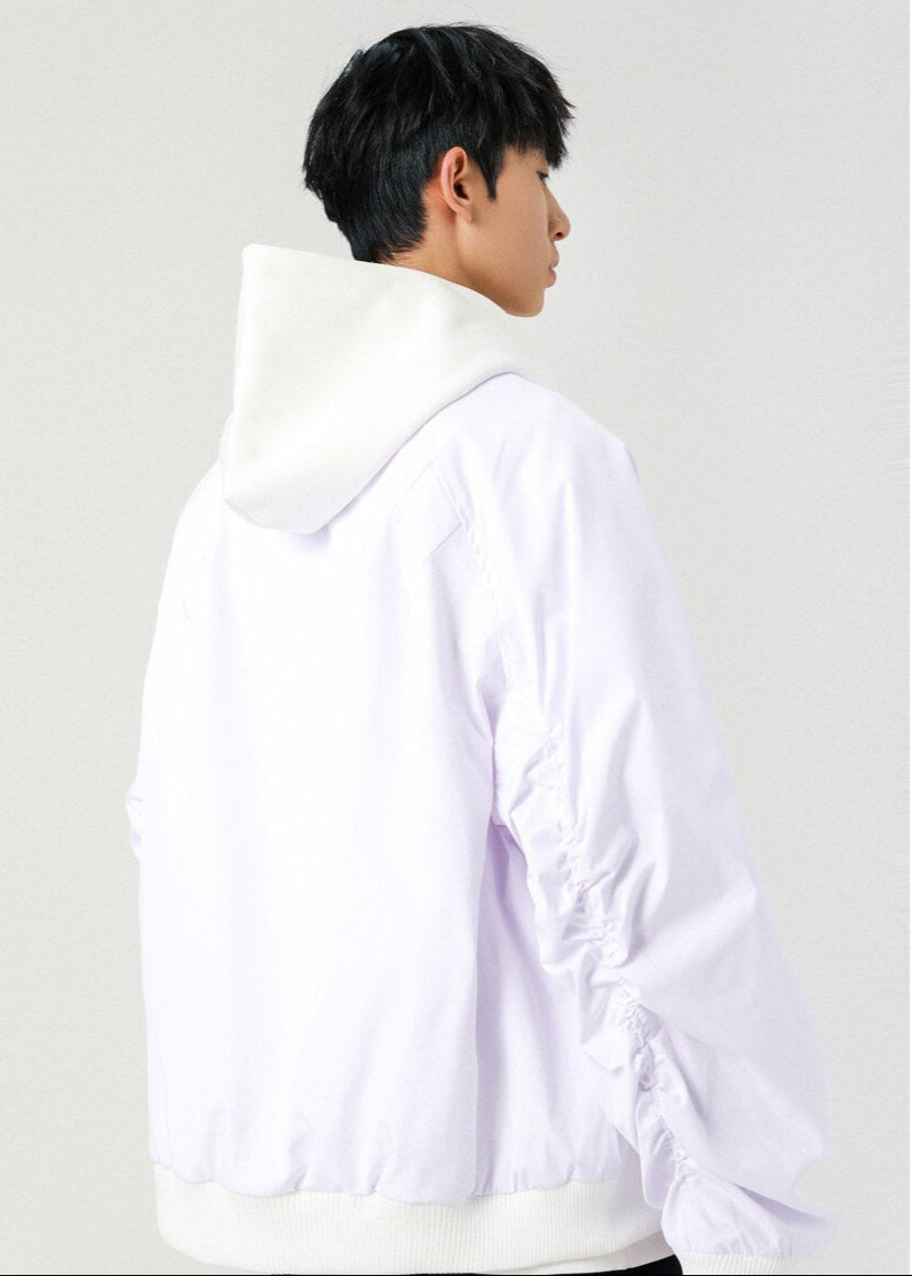 Detachable Hood Bomber Jacket - Rick Circus