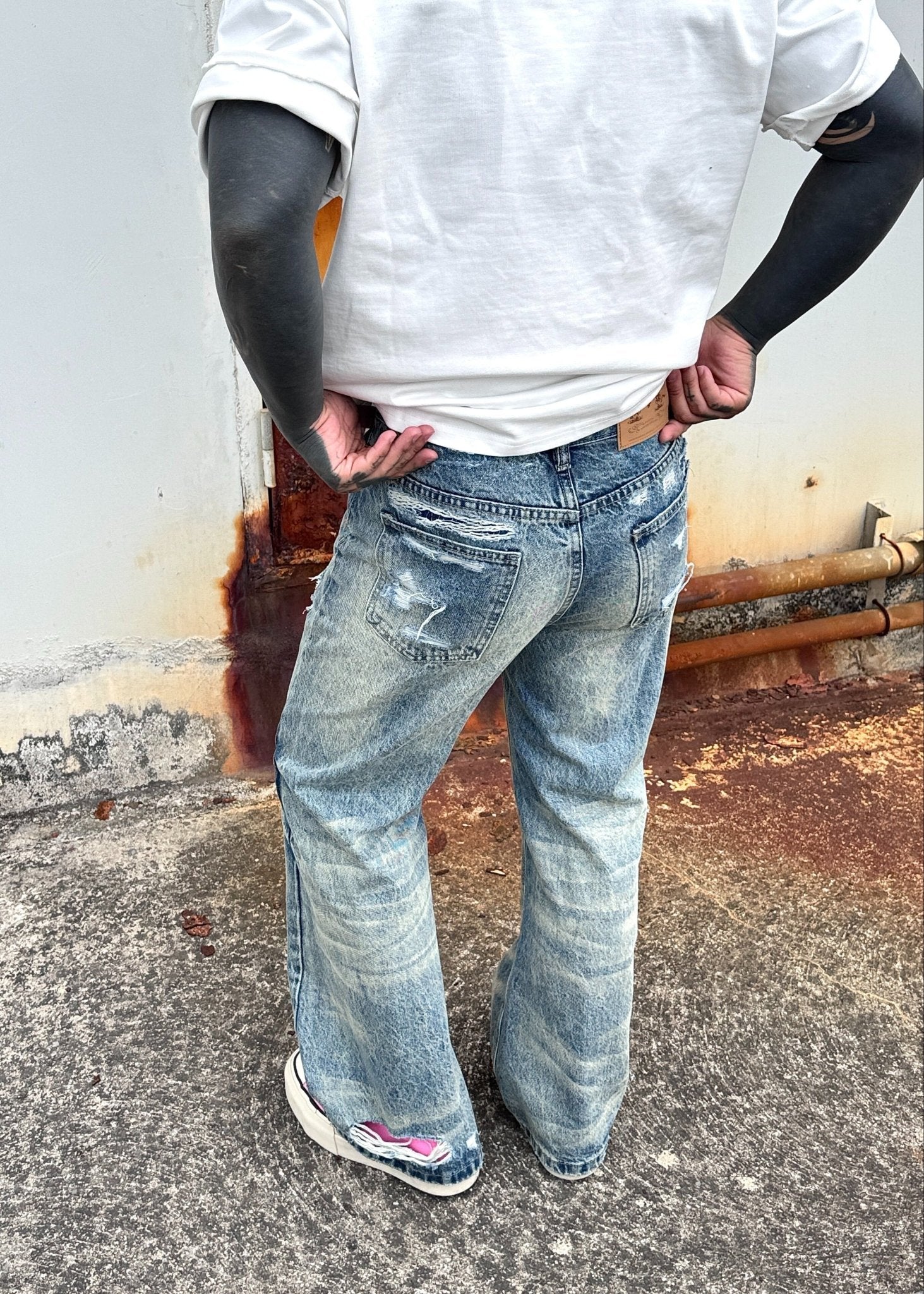 Distressed Baggy Jeans - Rick Circus