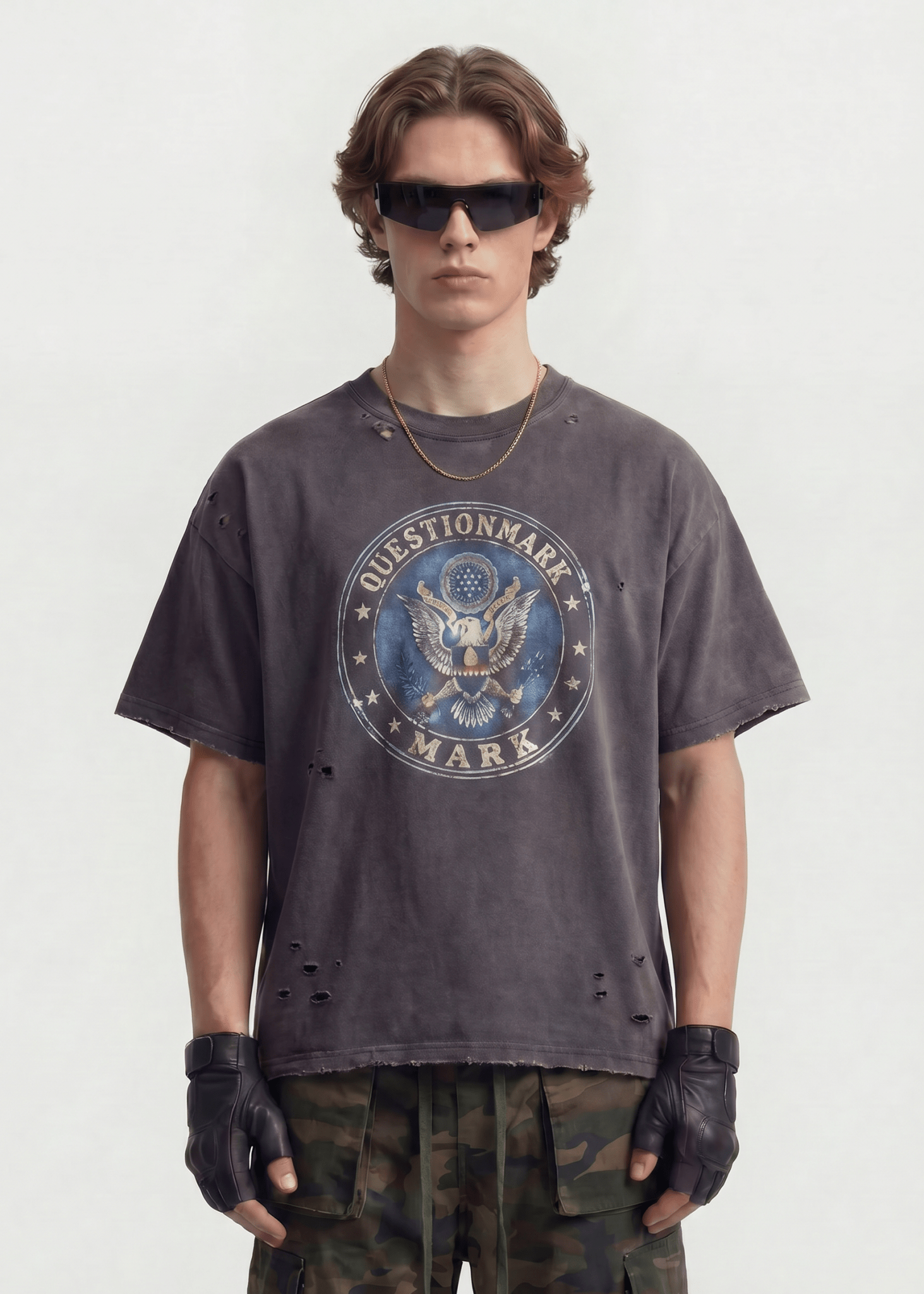Distressed Cotton Streetwear T-Shirt - Rick Circus