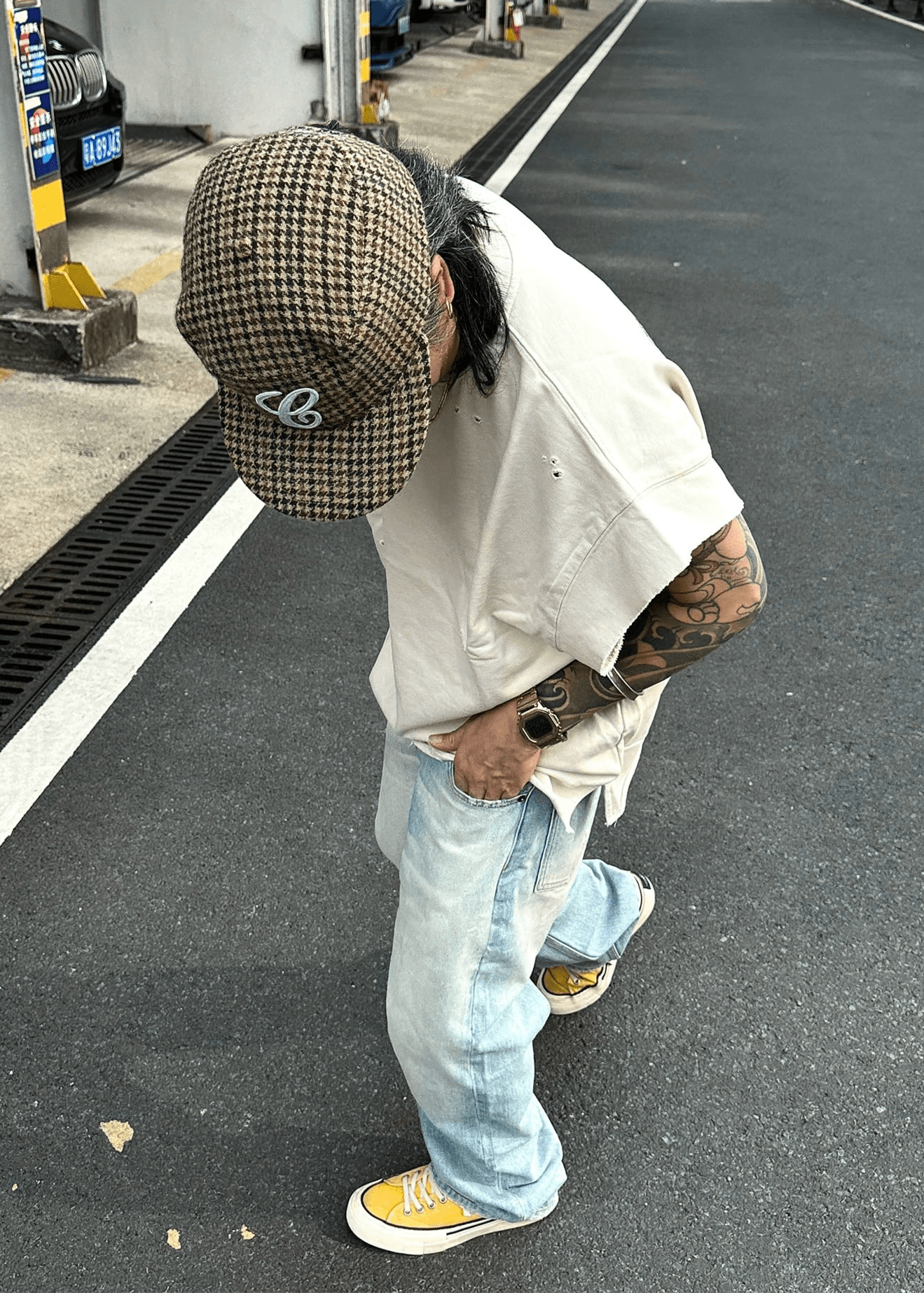 Distressed Oversized Sleeveless T-Shirt - Rick Circus