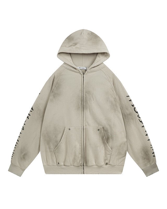 Distressed Patch Embroidery Hoodie - Rick Circus