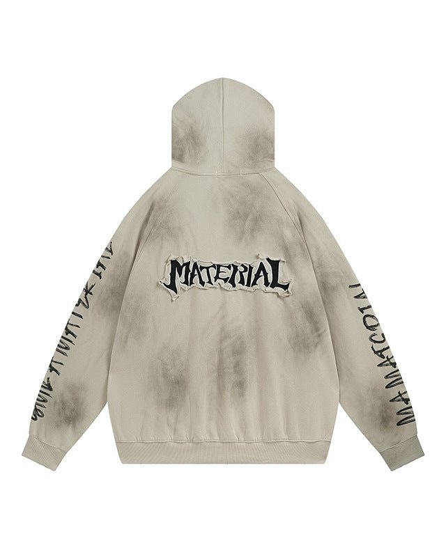 Distressed Patch Embroidery Hoodie - Rick Circus