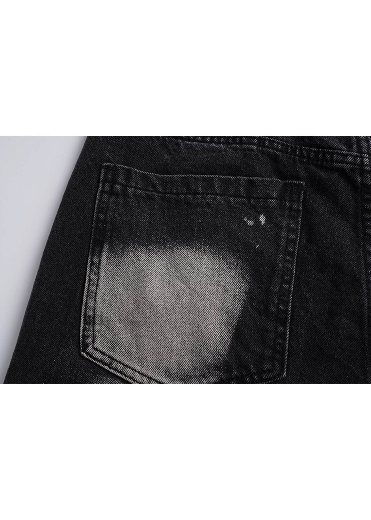 Distressed Patch Embroidery Jeans - Rick Circus