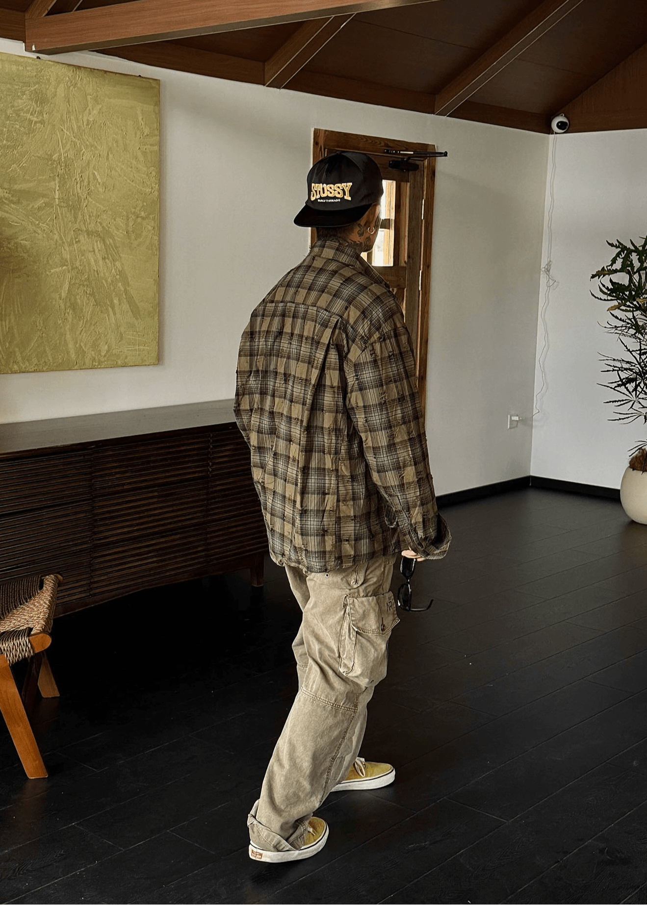 Distressed Plaid Oversized Shirt - Rick Circus