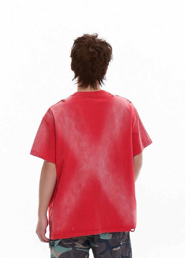 Distressed Washed Streetwear Tee - Rick Circus