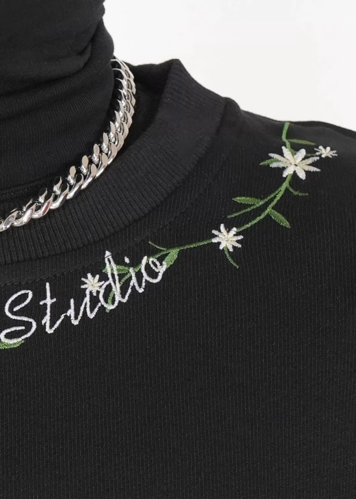 Embroidered Gothic Lettering Tee - Rick Circus