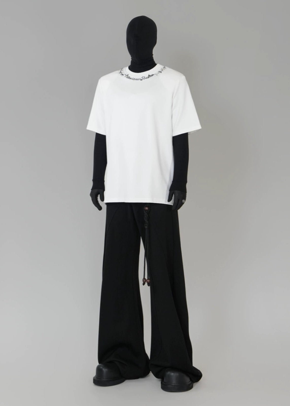 Embroidered Gothic Lettering Tee - Rick Circus