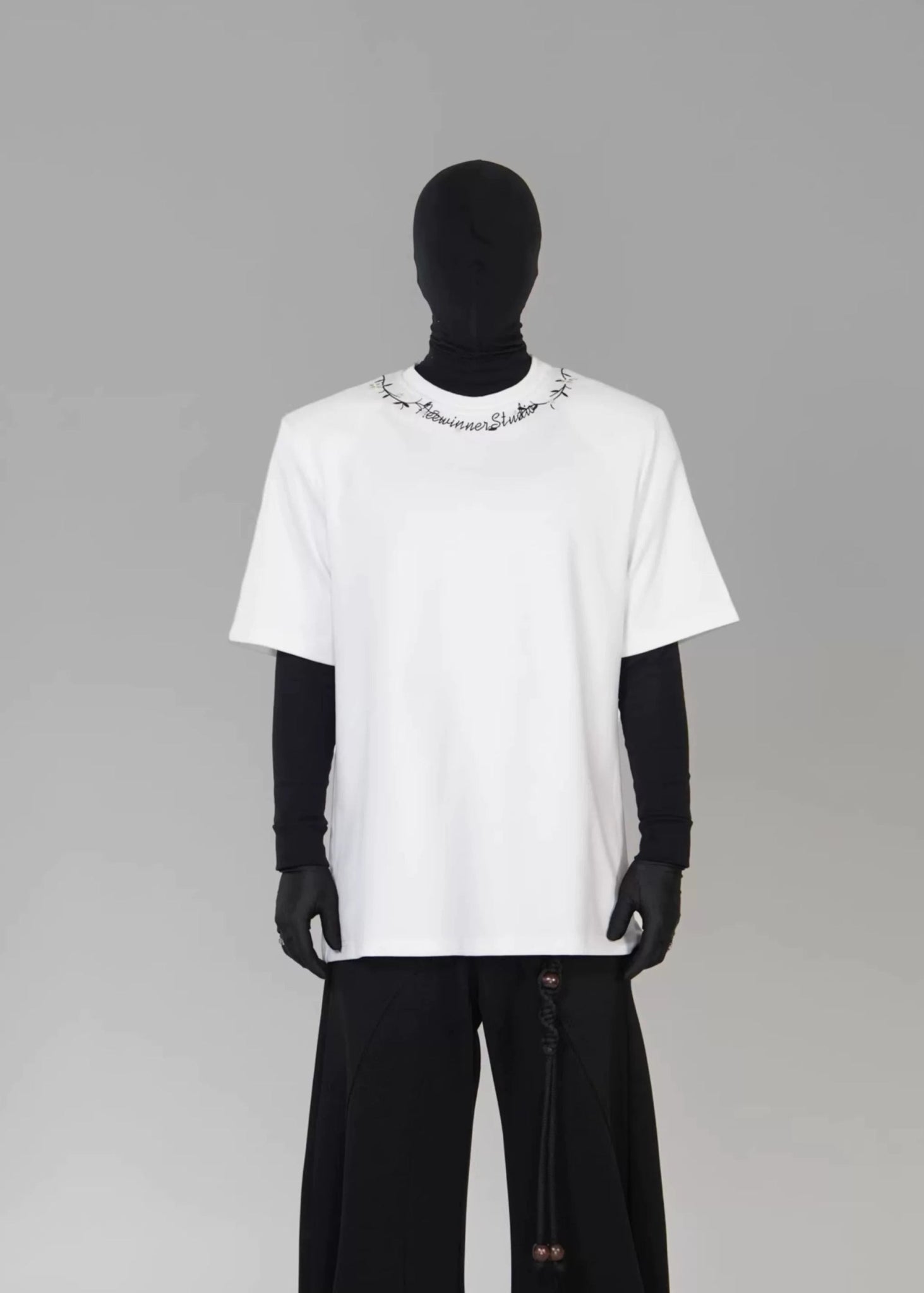 Embroidered Gothic Lettering Tee - Rick Circus