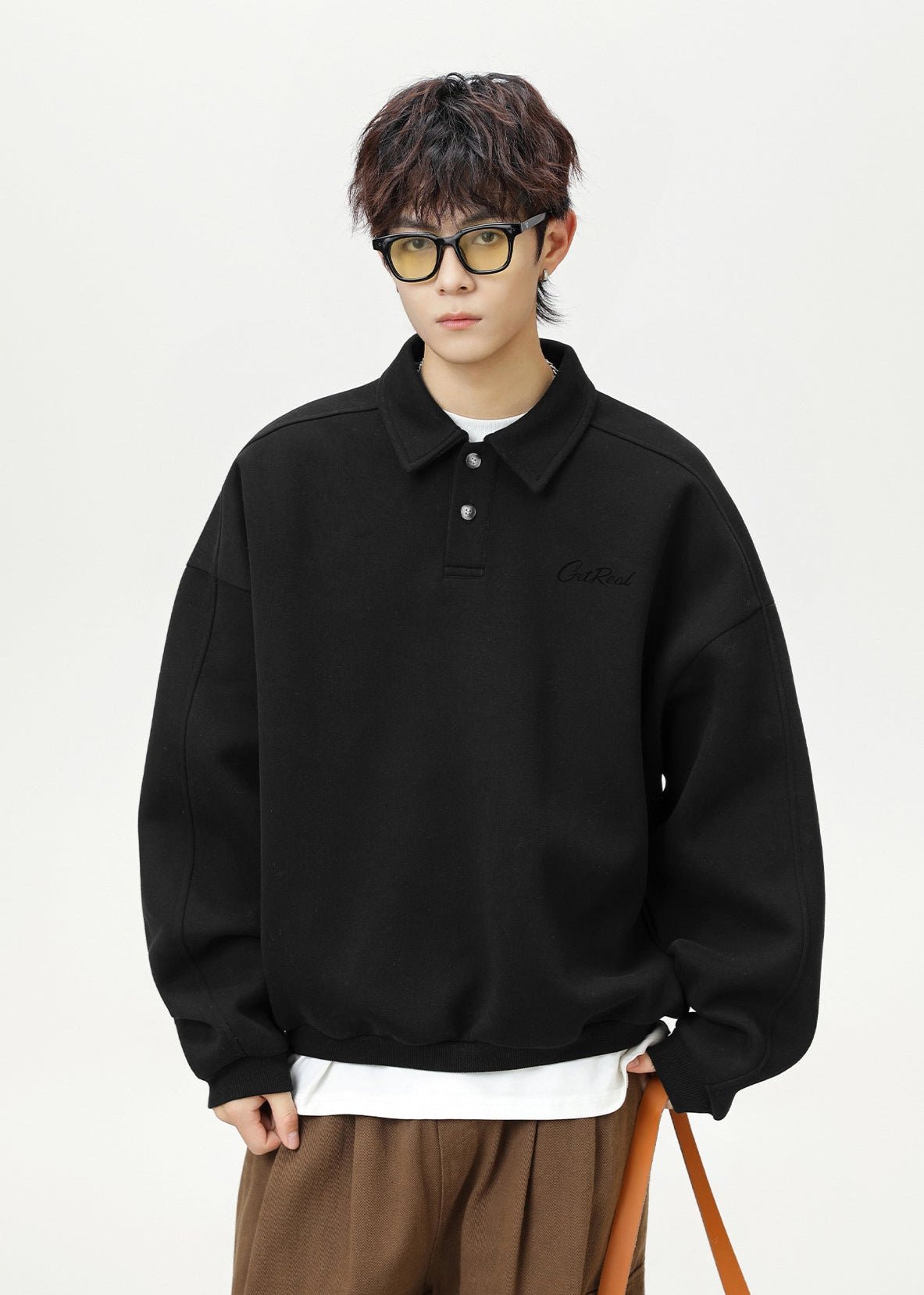 Embroidered Polo Sweatshirt - Rick Circus