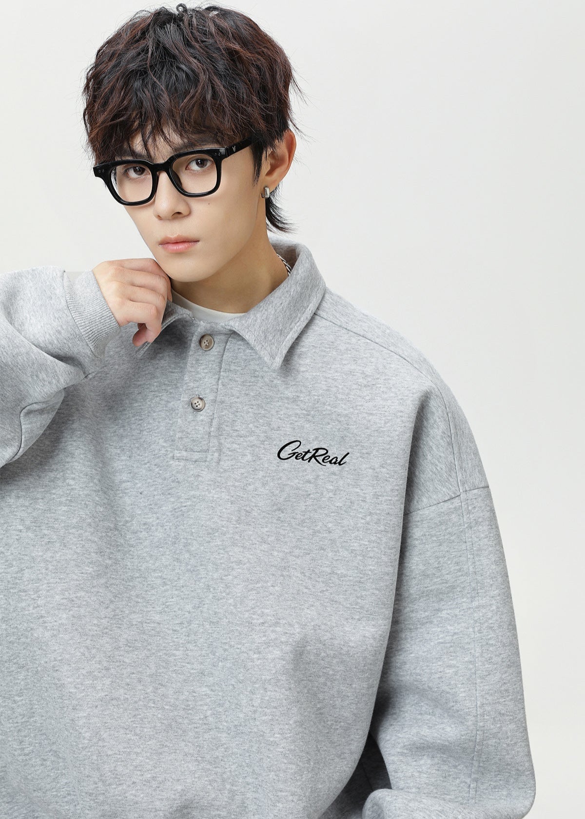 Embroidered Polo Sweatshirt - Rick Circus