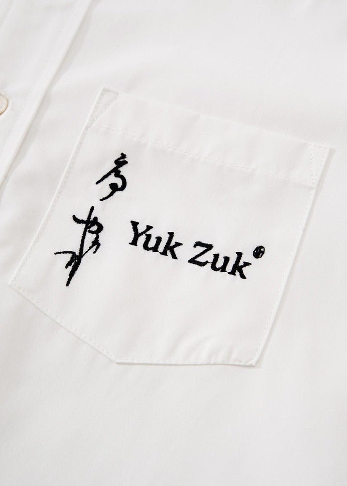 Embroidered White Long Sleeve Shirt - Rick Circus