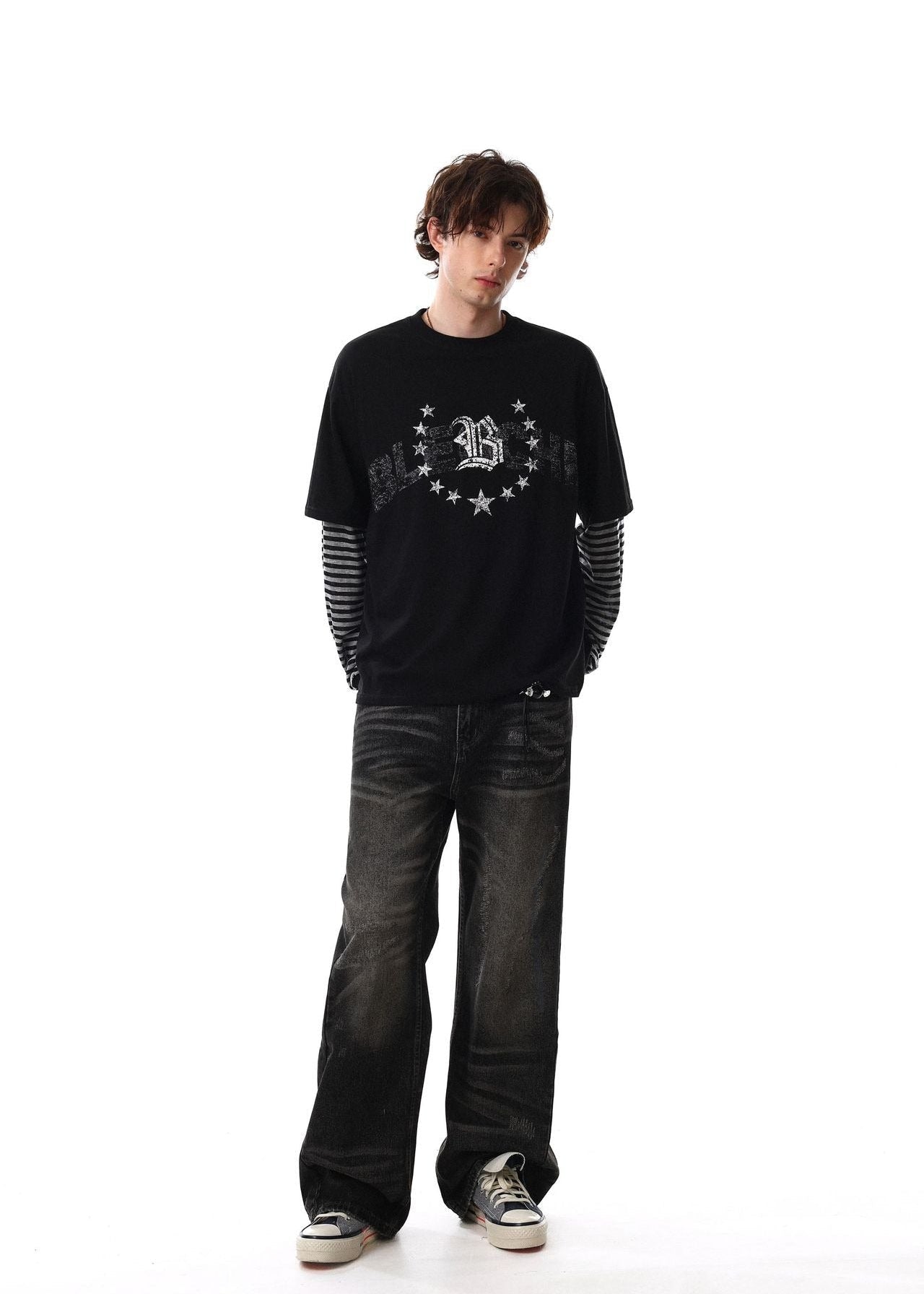 Faux Two - Piece Retro Street Tee - Rick Circus