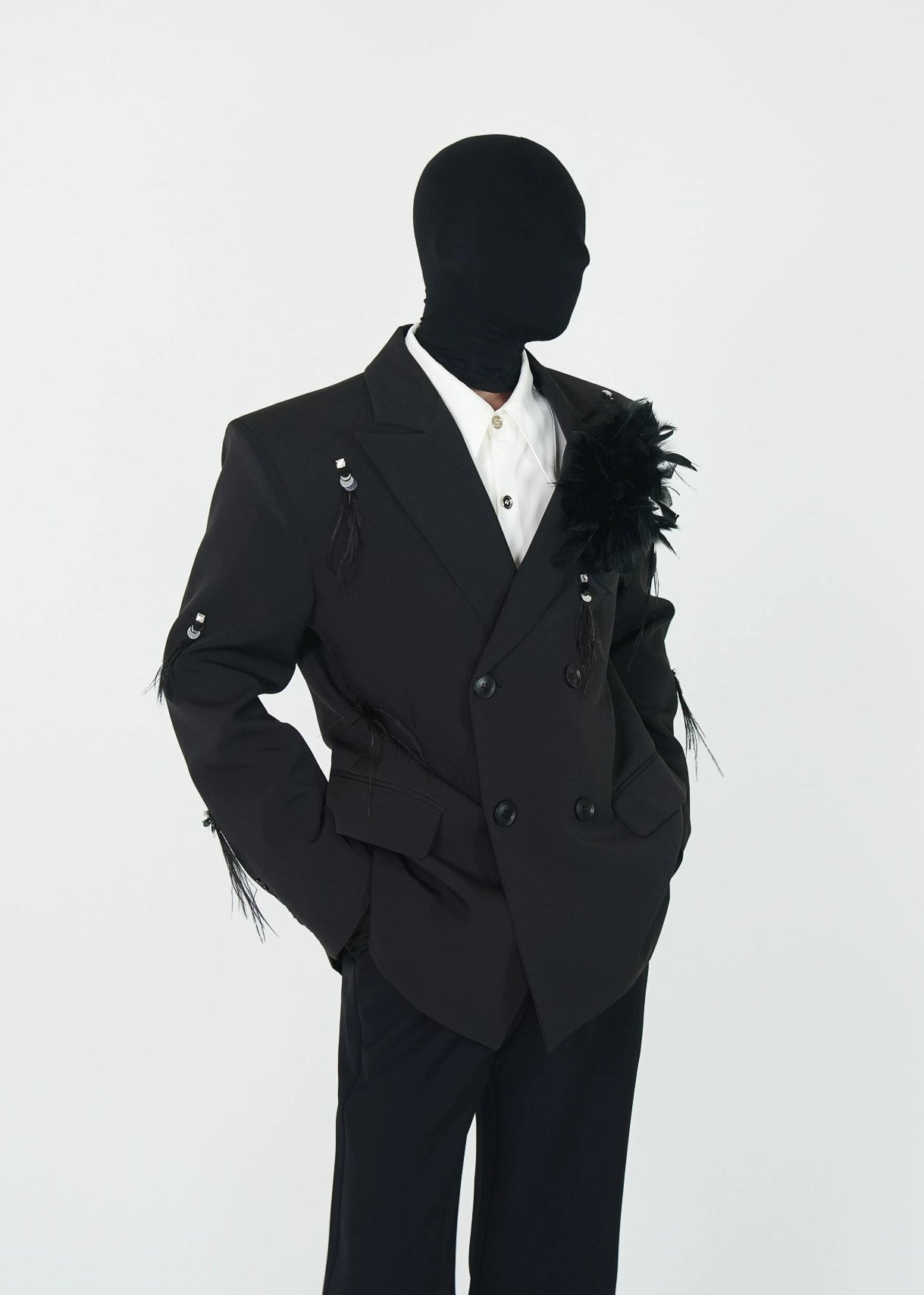 Feather - Embellished Structured Blazer - Rick Circus