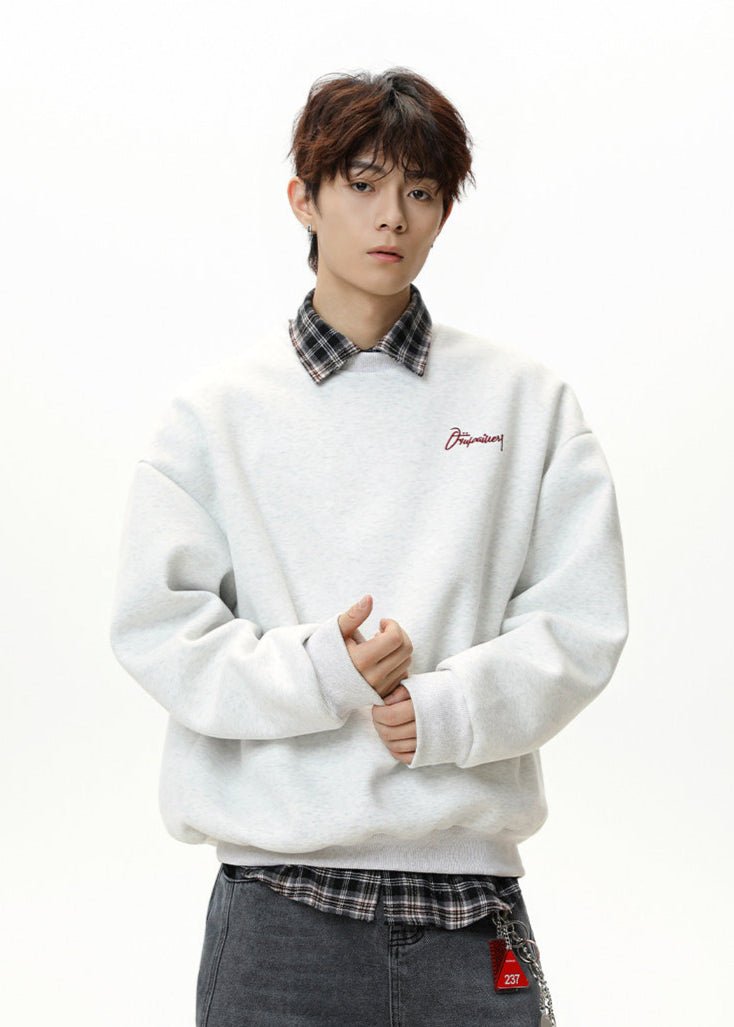 Floral Embroidery Crewneck Sweatshirt - Rick Circus