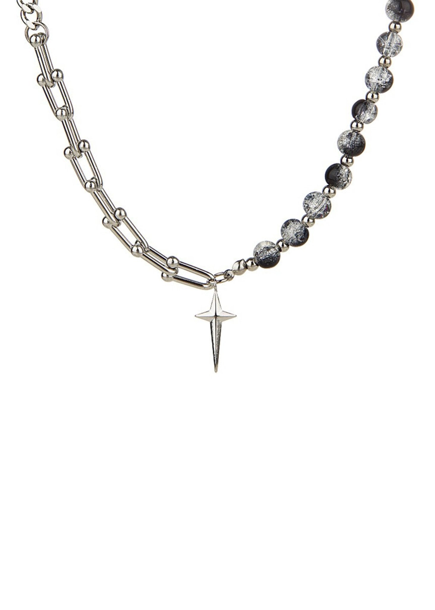 Four - Point Star Cross Pendant Necklace - Rick Circus