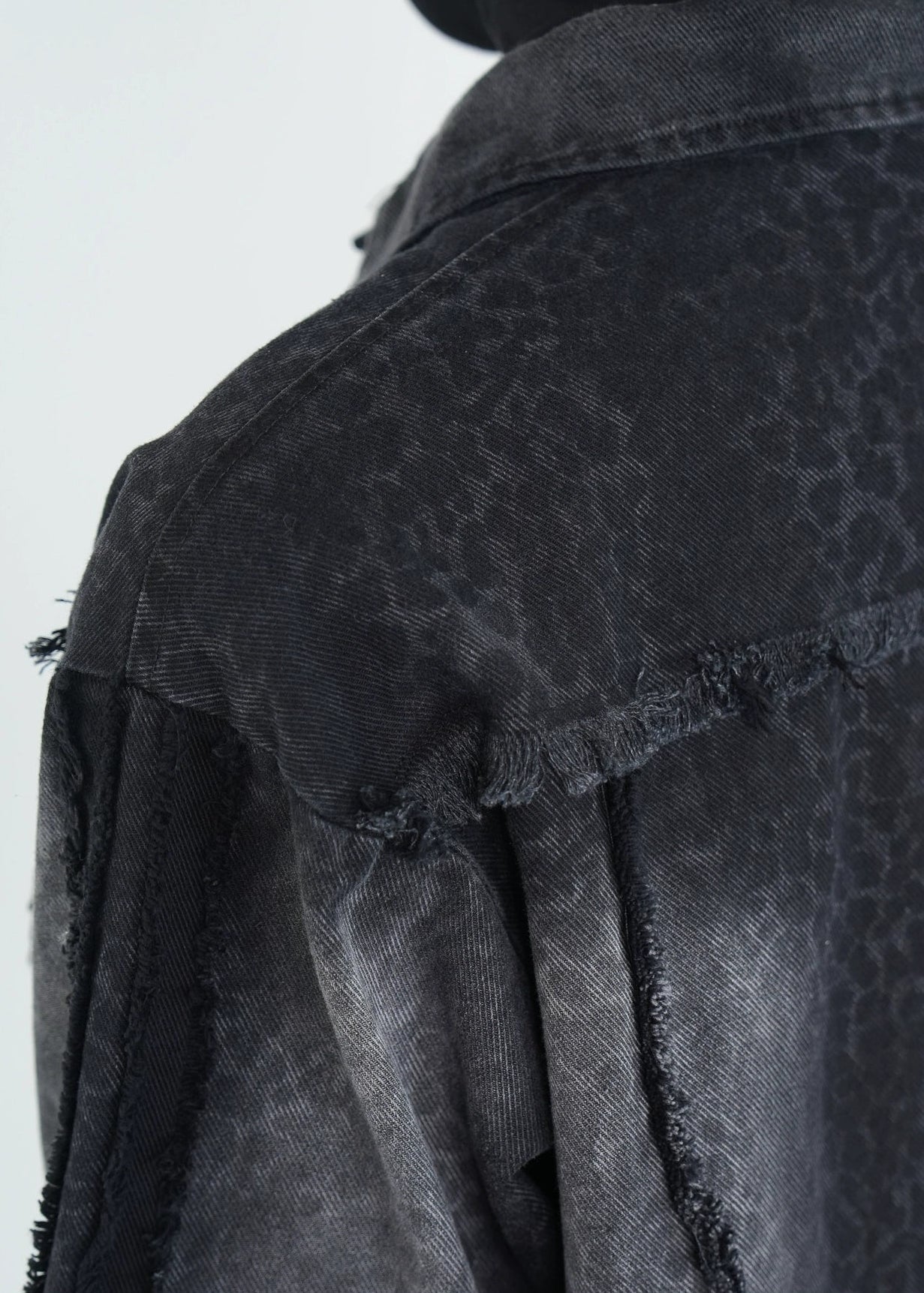 Frayed Denim Polo Sweatshirt - Rick Circus