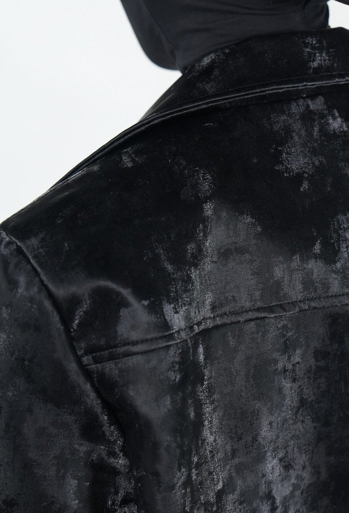 Gradient Black PU Leather Jacket - Rick Circus