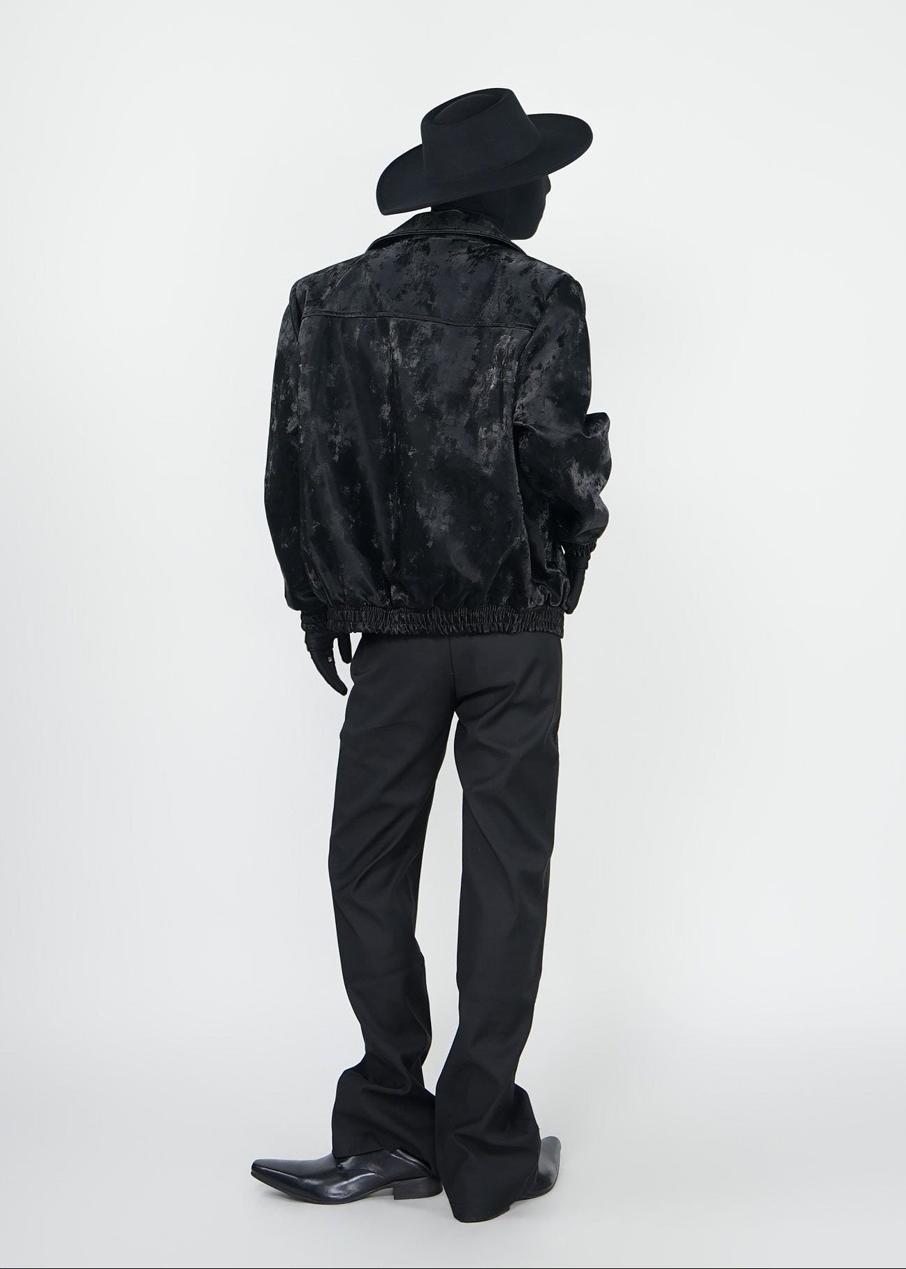 Gradient Black PU Leather Jacket - Rick Circus